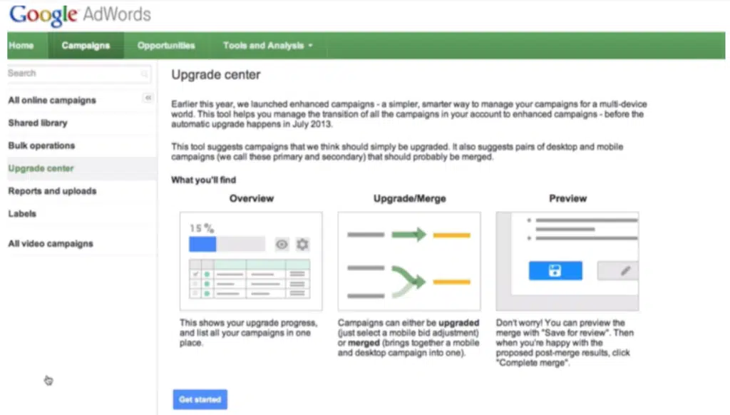 google upgrade