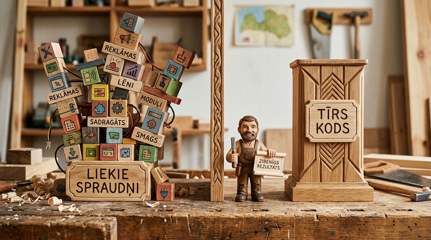Tīra WordPress koda priekšrocības salīdzinājumā ar vizuālajiem būvētājiem un Elementor