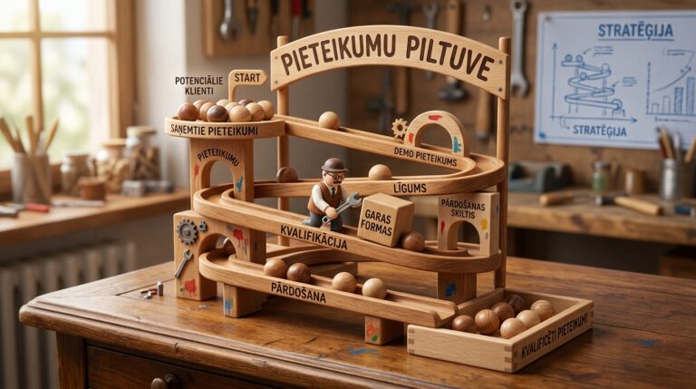 B2B mājaslapu pieteikumu piltuves arhitektūra un konversijas barjeru likvidēšana