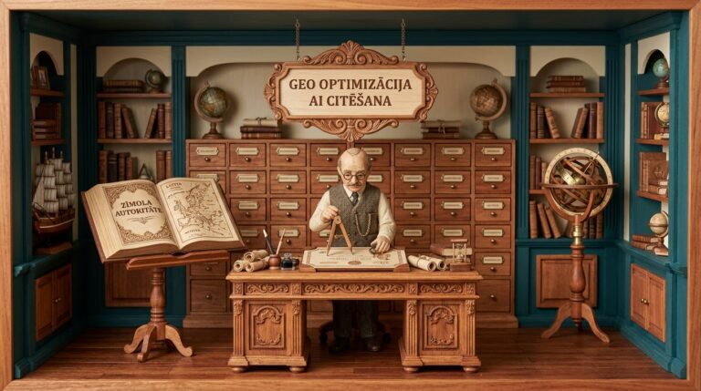 GEO optimizācija un zīmola autoritātes nostiprināšana AI meklētāju indeksos