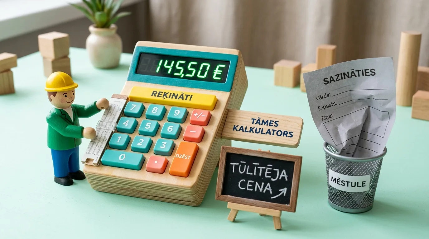 Interaktīvs tāmes kalkulators pret statisku kontaktu formu mājaslapā
