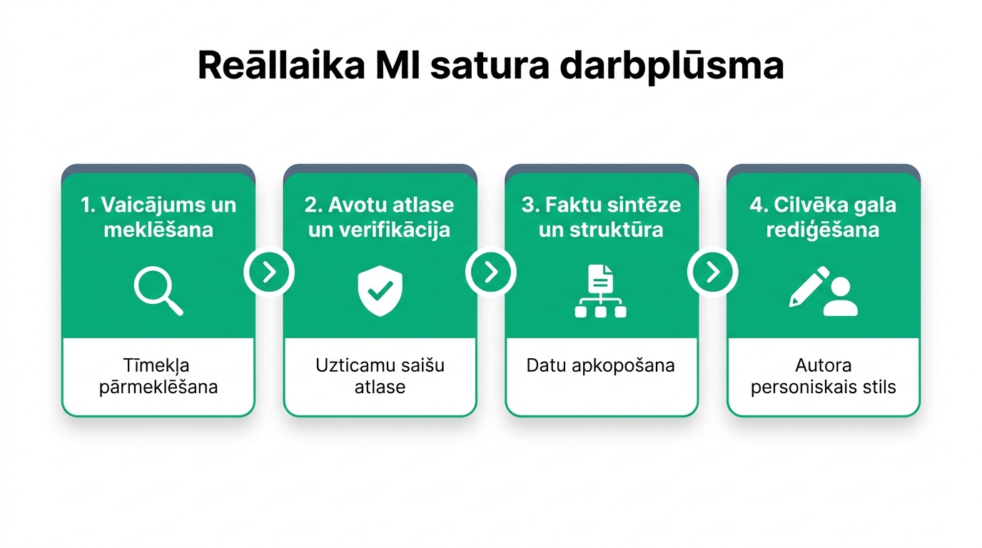 Reāllaika MI satura un datu izpētes darbplūsma