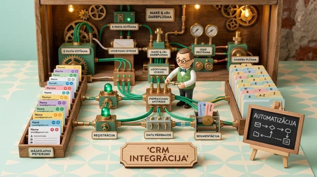 Mājaslapas pieteikumu un CRM integrācija ar Make un n8n - kā novērst datu zudumu un automatizēt pārdošanu