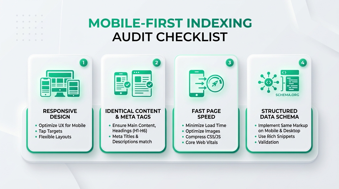 Mobile-First SEO prasību kontrolsaraksts