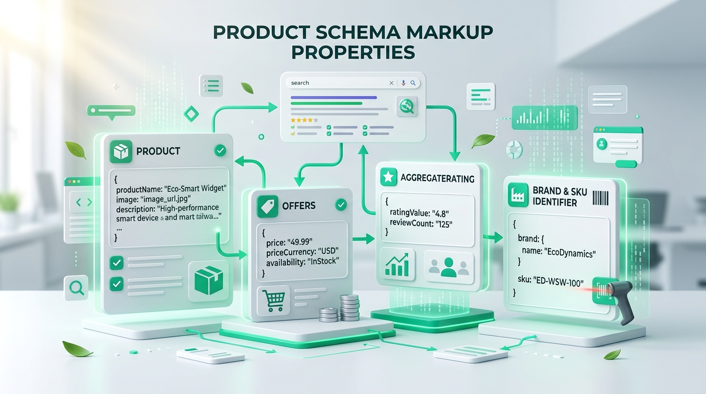 JSON-LD Product Offers AggregateRating un Brand shēma