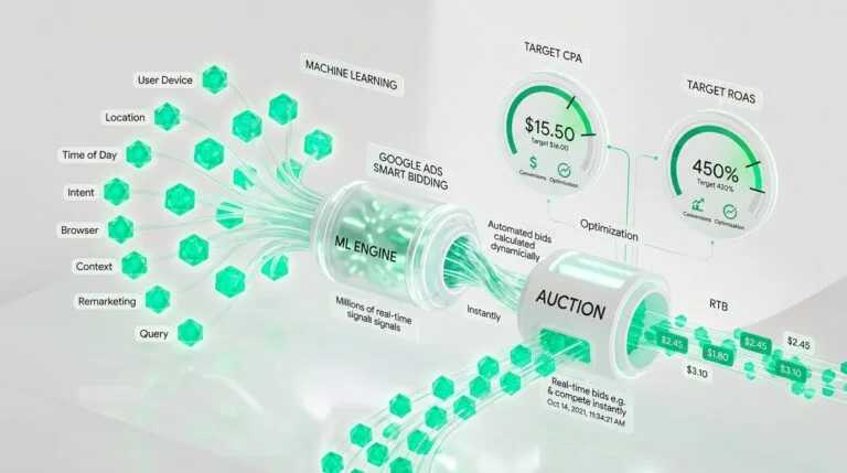 Google Ads Smart Bidding efektivitāte: Kāpēc automatizētā cenu solīšana izkonkurē manuālo CPC