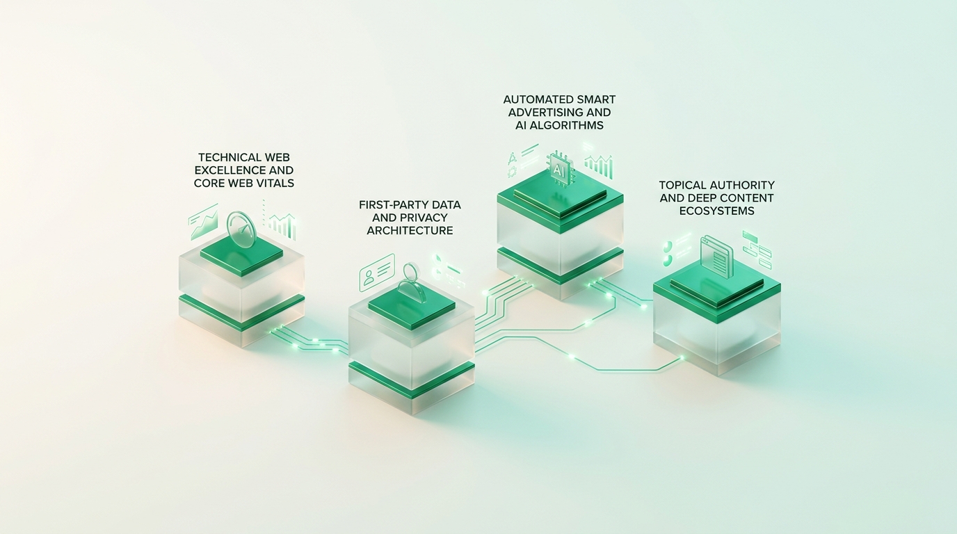 Digitālā mārketinga stratēģiskie pīlāri 2022 diagramma