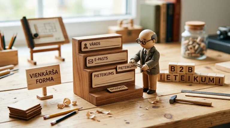 B2B mājaslapas satura arhitektūras un pieteikumu formu pārveides pieredzes analīze