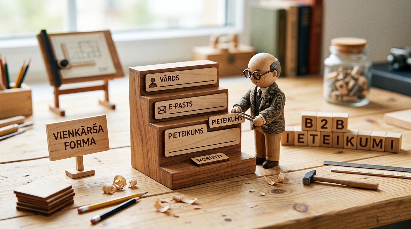 B2B mājaslapas satura arhitektūras un pieteikumu formu pārveides pieredzes analīze