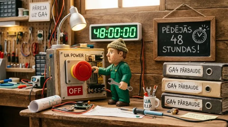 Pēdējās 48 stundas pirms Universal Analytics izslēgšanas un tūlītējā GA4 gala pārbaude