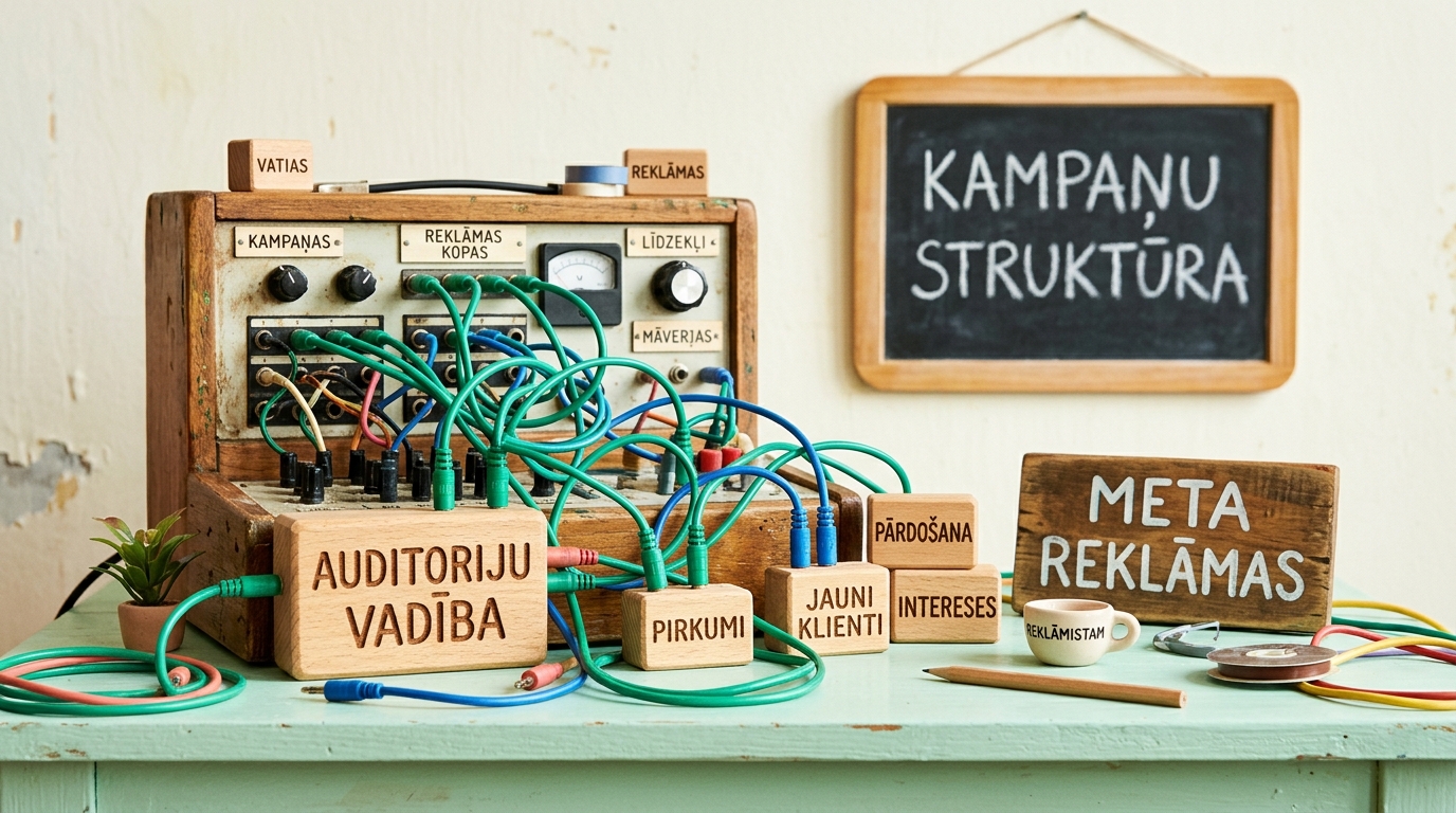 Meta reklāmu kampaņu struktūra un auditoriju segmentēšana precīzāku rezultātu sasniegšanai