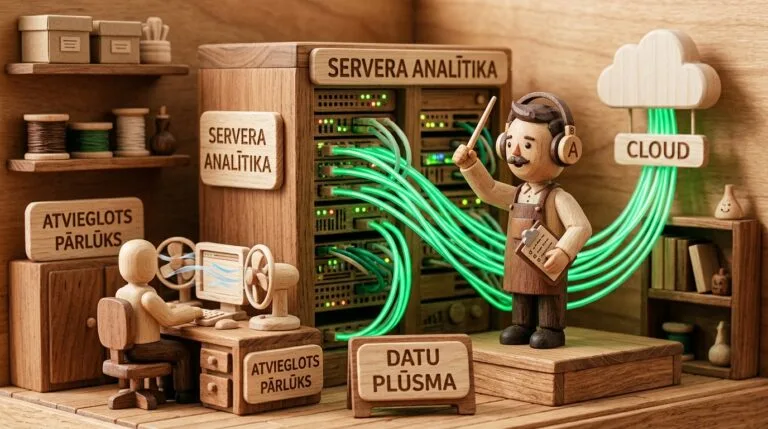 Servera puses datu plūsmu konfigurēšana un pārlūka noslodzes samazināšana