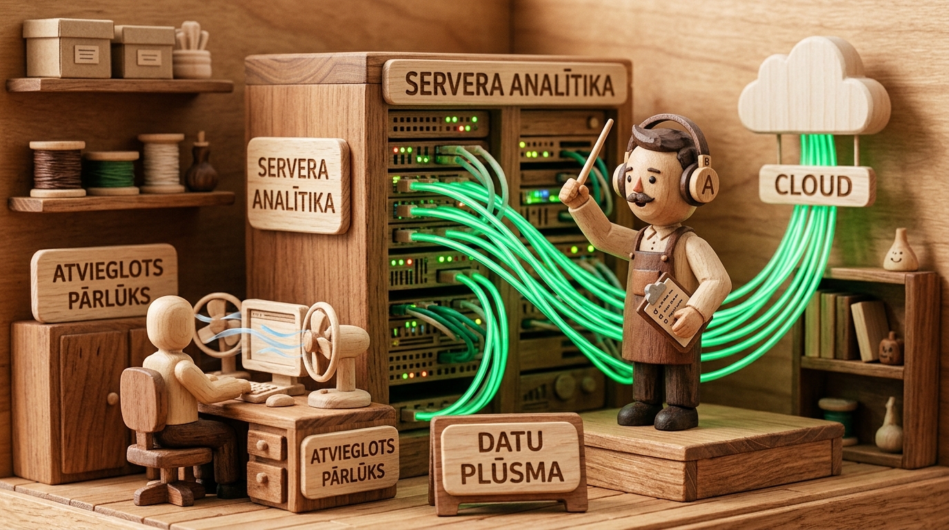 Servera puses datu plūsmu konfigurēšana un pārlūka noslodzes samazināšana